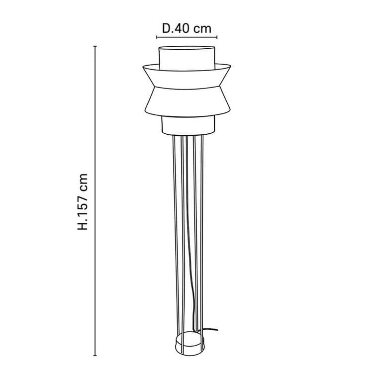 Singapour Lampadaire Double Cannage Lin Naturel H Cm Nude Market