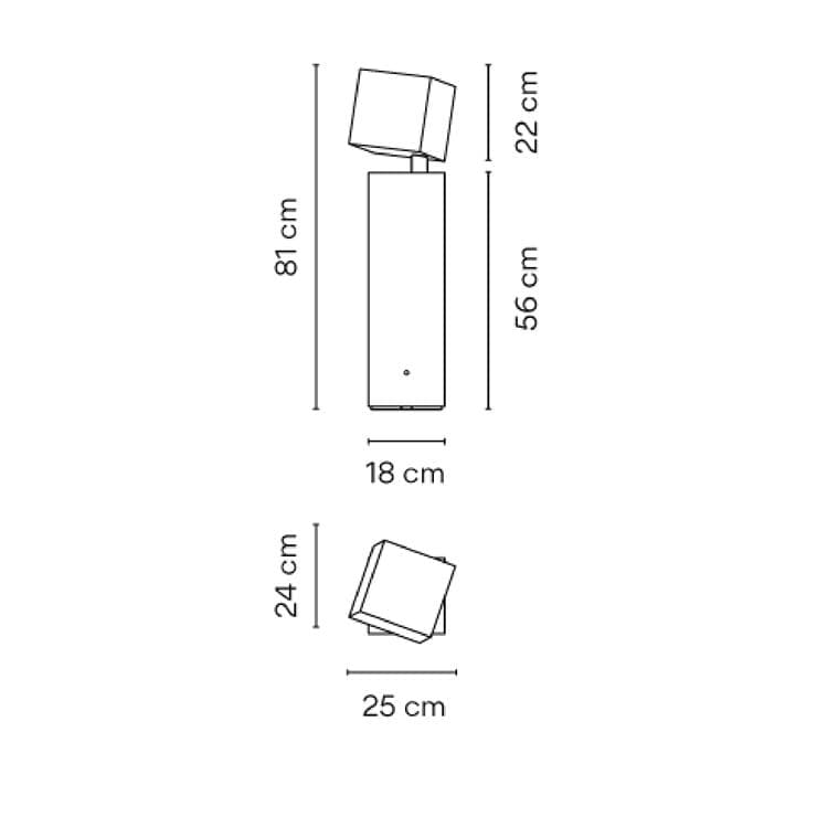 BREAK Borne LED d extérieur H81cm béton Vibia LightOnline