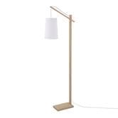 Josephine Lampe De Lecture Bois Tissu H Cm Blanc Luz Eva Lightonline