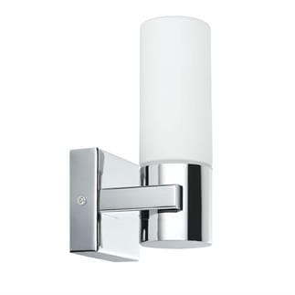 Lot de 2 appliques LED chrome, orientables, éclairage salle de bain, spots,  lampes pièce humide, blanc