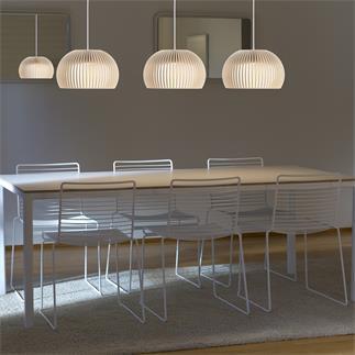 ATTO Suspension LED Bois Ø34cm bouleau naturel Secto Design