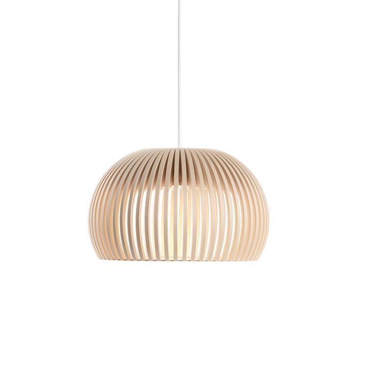 ATTO Suspension LED Bois Ø34cm bouleau naturel Secto Design