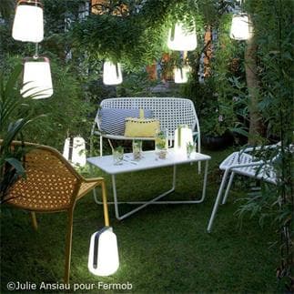 BALAD Lampe nomade LED d'extérieur avec pied H157cm miel Fermob