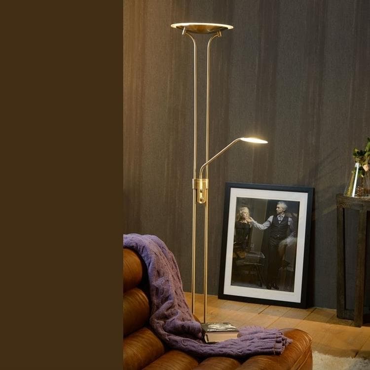 Lampadaire dimmable lampe de salon avec télécommande LED colonne lumineuse  circuit CCT, métal, 1x LED 43W 1500lm 2700-6500K, LxlxH 20x20x123cm, ETC  Shop: lampes, mobilier, technologie. Tout d'une source.