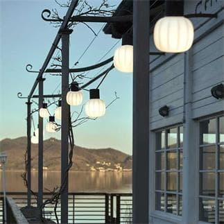 AURORA Guirlande lumineuse solaire & rechargeable d'extérieur  Bambou/Rotin/Jute 10 lumières LED naturel New Garden - LightOnline