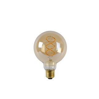 LED BULB Ampoule LED Filament Globe E27 Ø9.5cm 2200K 5W = 50W 260 Lumens  Dimmable Lucide - LightOnline