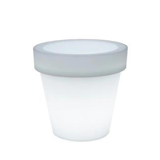 MAGNOLIA Pot lumineux LED d'extérieur RGB solaire rechargeable H43cm Blanc  New Garden - LightOnline