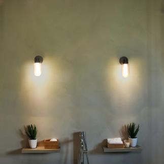 BRUME Applique LED de salle de bain Métal/Verre H21.5cm gris métallisé Faro  - LightOnline