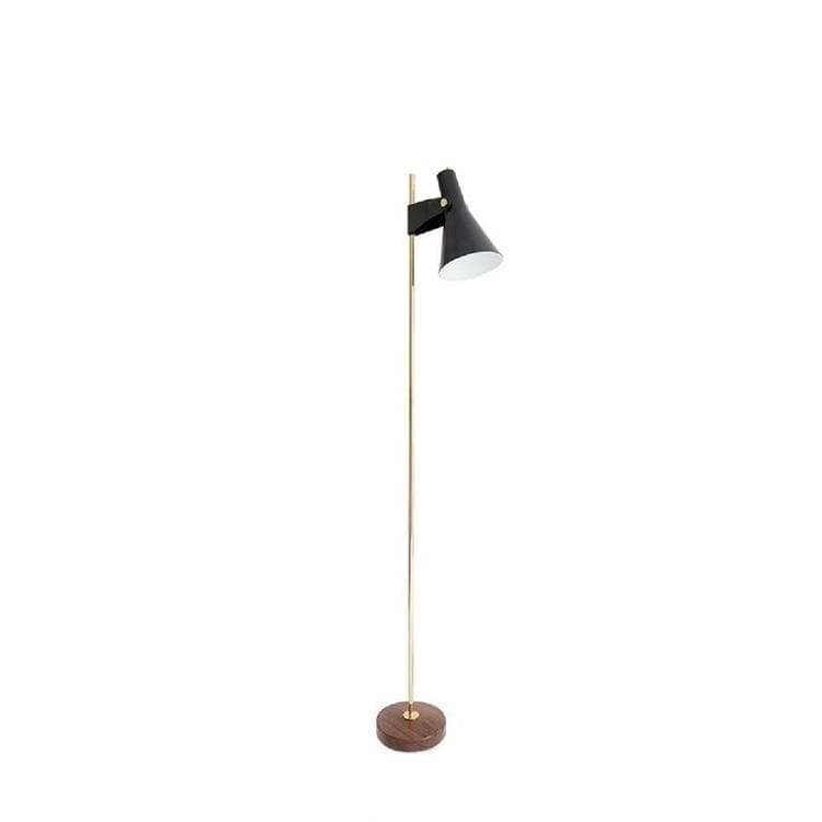 Lampadaire de salon long pied métal avec socle noir H 150cm