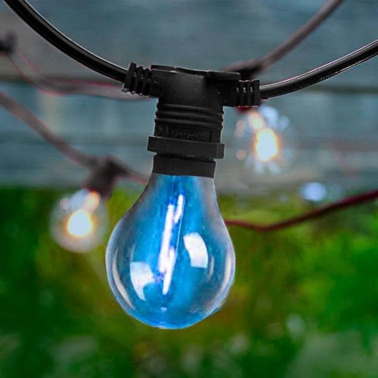 Guirlande Guinguette LED Extérieure Festive 6m raccordable 20 lampes, LED  multicolores