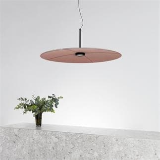 Suspension plante avec lampe cercle LED et vase • Luminaires Tendance