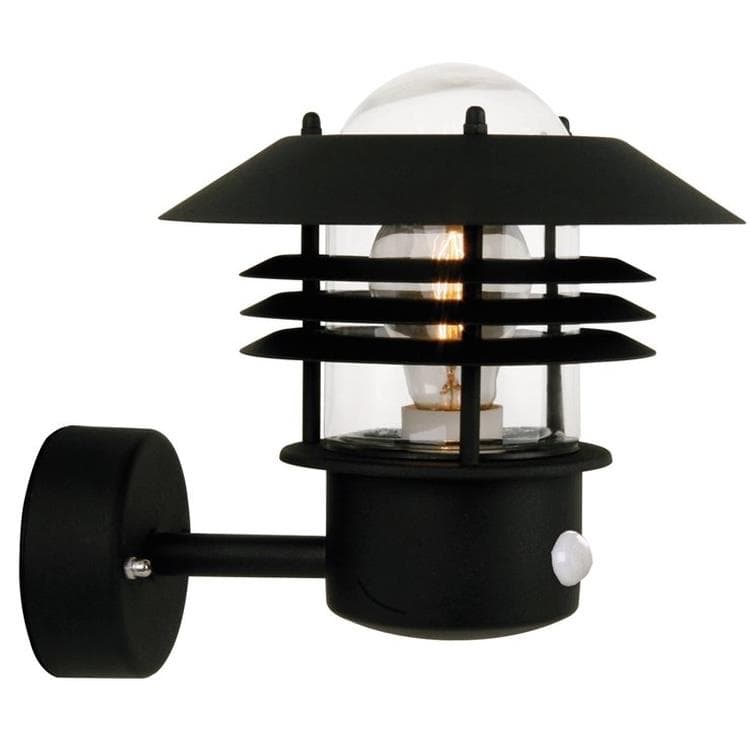 CLAIRETTE Applique d'extérieur LED Aluminium / Verre avec Détecteur H38cm  Noir Lucide - LightOnline