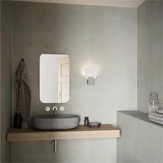 Applique murale pour miroir de salle de bain en bois cubique