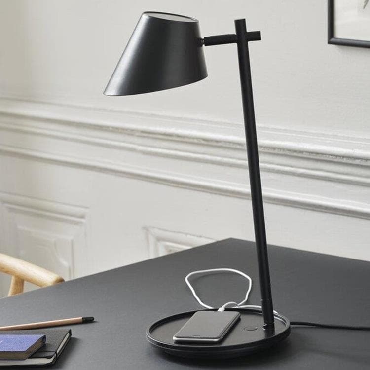 Lampe de bureau led avec port USB - gris