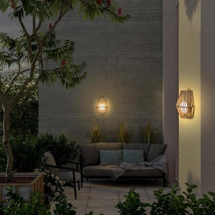 LED Exterieur Jardin Applique Murale avec Télécommande Dimmable