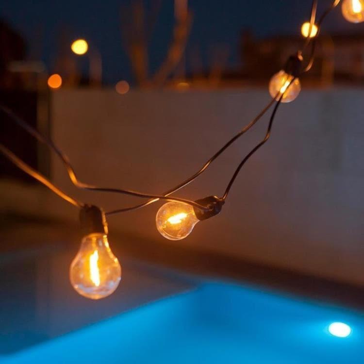 Guirlande lumineuse rechargeable sur batterie extèrieur professionnelle à  LED