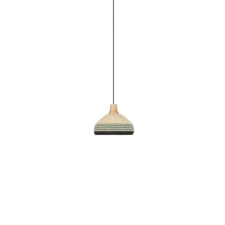 GRASS-Suspension Rotin / Fil d'abaca XS Ø26cm Bleu Forestier - design