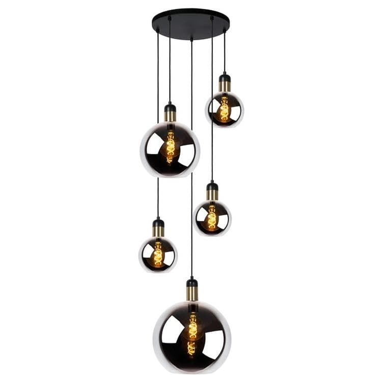 JULIUS-Suspension 5 lumières grappe H160cm