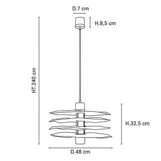 Suspension en lin 78 cm Rivage - Market set