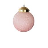 PRECIEUSE Suspension Verre/laiton Ø16cm Rose Vanity Boum - LightOnline