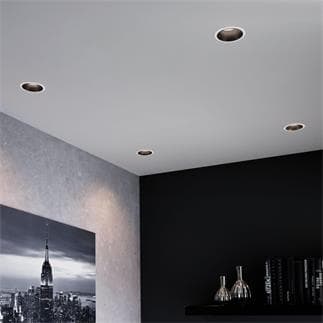 Plafonnier LED orientable Prolix avec double spot noir ou or