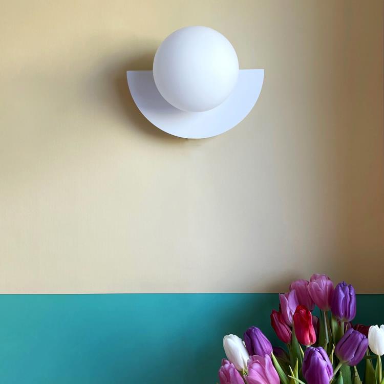 Applique murale LED 180° L37cm CANDY BIG CIRCLE L Blanc