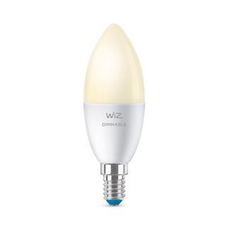 FLAMME Ampoule LED connectée E14 4.9W=40W 470lm 2700K dimmable Ø3.9cm Blanc  Wiz - LightOnline
