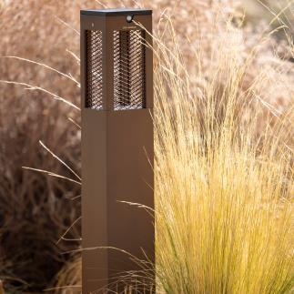 Borne LED solaire Tradition Corten - Les Jardins