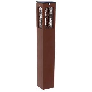 Borne LED solaire Tradition Corten 40 cm - Les Jardins