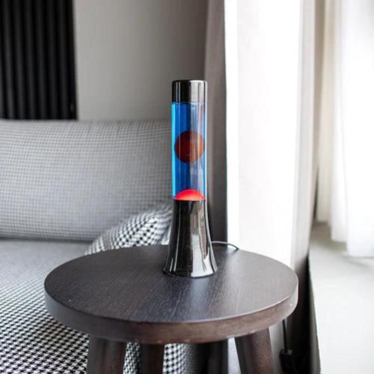 Lampe lave Métal/Verre H33cm LAVA MINI Rouge et bleu