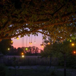 Guirlande lumineuse solaire d'extérieur, guirlande de lanternes 6M
