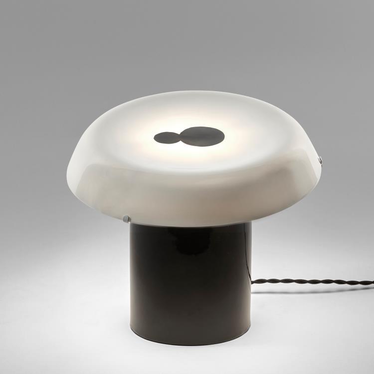 Lampe de table H22.5cm CELINE blanc et noir