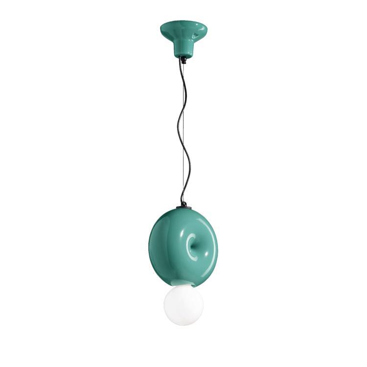 Suspension Céramique H29cm BUMBUM turquoise