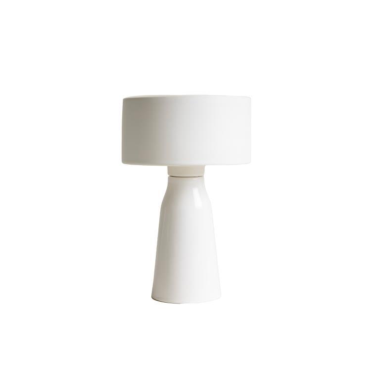 Lampe à poser Céramique H29cm TANDEM MINI blanc brillant