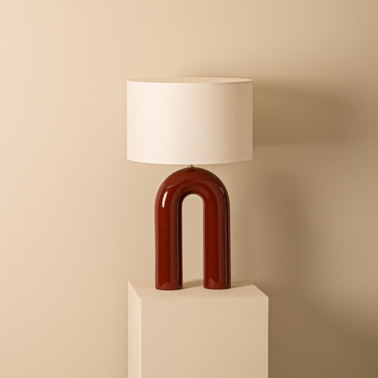 Lampe à poser Céramique/Coton H67cm ARKO Céramique - Iron