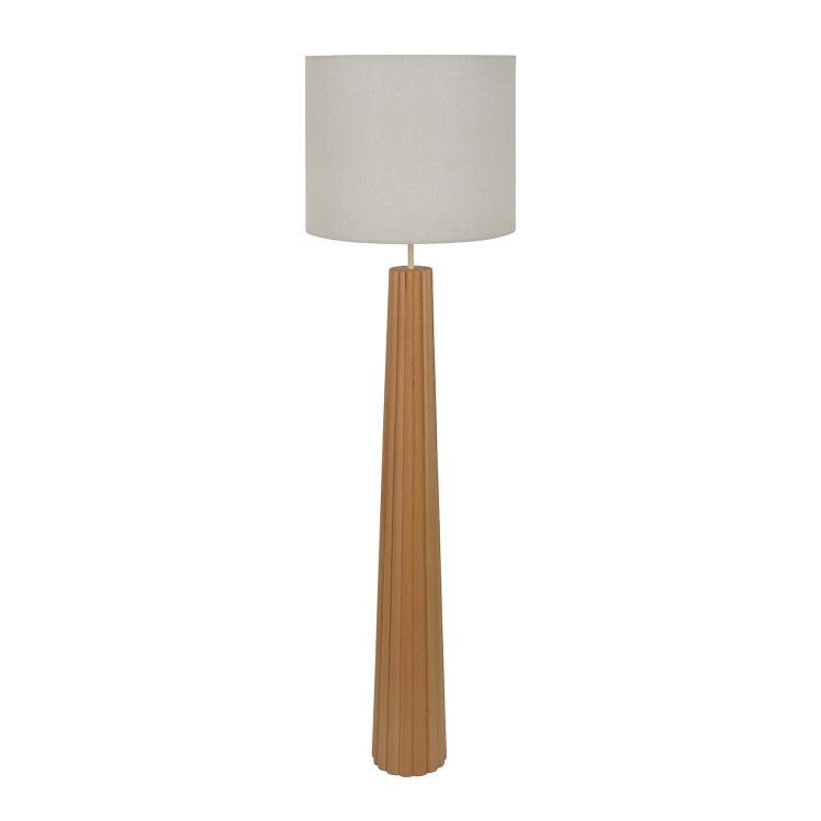 Lampadaire Bois/Lin/Coton H167cm CAESAR Naturel 