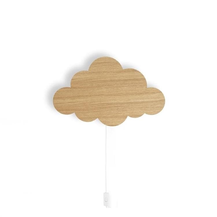 CLOUD-Applique murale avec prise Bois L40cm