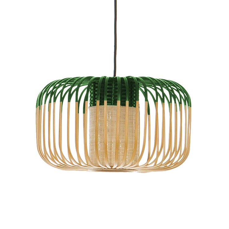  BAMBOO  Suspension  Bambou  35cm H23cm Vert Forestier Arik 