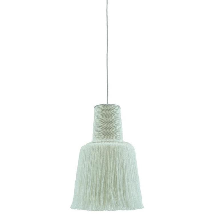 Suspension Fils Textiles Ø18cm PASCHA Blanc