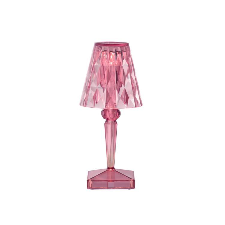 Lampe baladeuse LED d'extérieur rechargeable H26cm BATTERY rose pastel