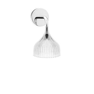 BRUME Applique LED de salle de bain Métal/Verre H21.5cm gris métallisé Faro  - LightOnline