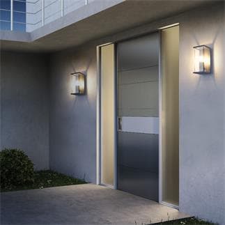 BASIC Applique d'extérieur LED solaire L19cm Noir Lucide - LightOnline